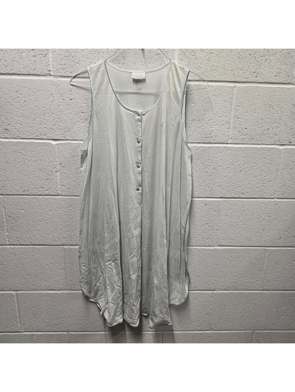 Hanro Viscose Tank Dress Gray grey L Large 21x38